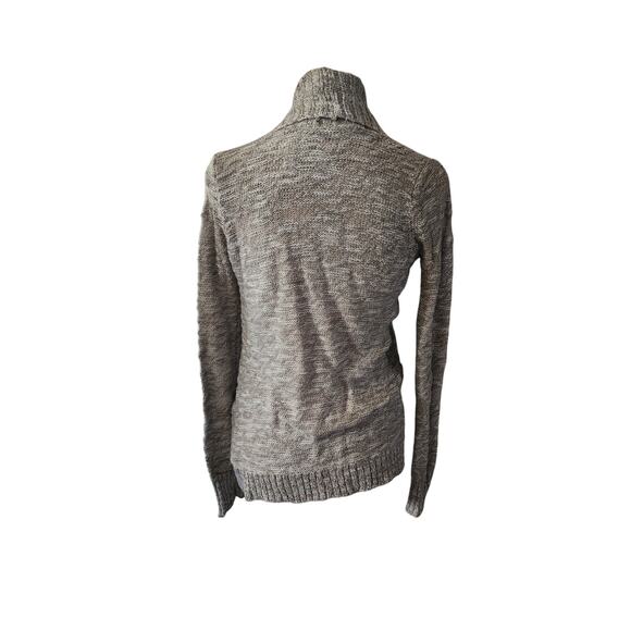 Element Gray White Open Front Knit Cardigan Sweater Size Small - Picture 3 of 6